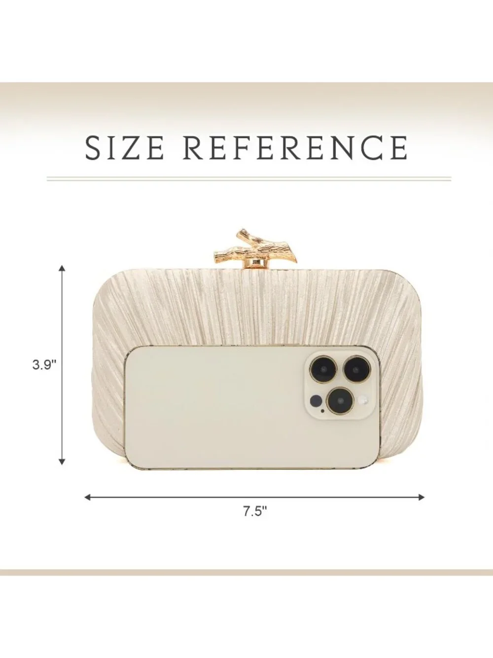 👜 Women's Gold Evening Bag Pleated Clutch Bag with Chain for Wedding Party